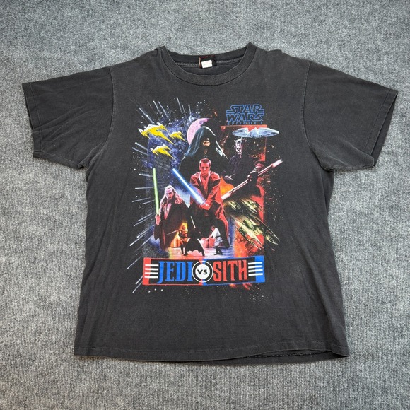 Star Wars Other - Vintage 90s Star Wars Jedi Vs Sith Episode 1 Movie Promo Black Large T-Shirt